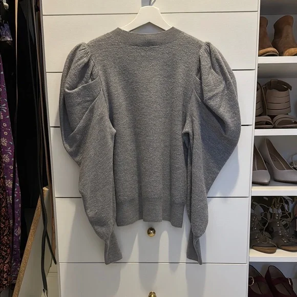 Ulla Johnson Marin Crew Neck Sweater with Puff Sleeves - size P - Picture 4 of 5